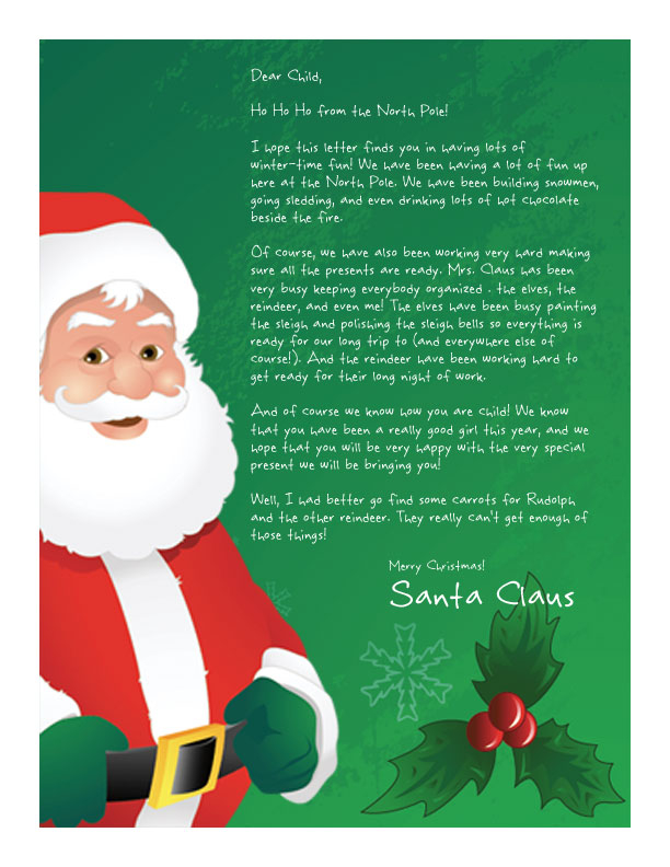Easy Free Letters From Santa Customize Your Text And 