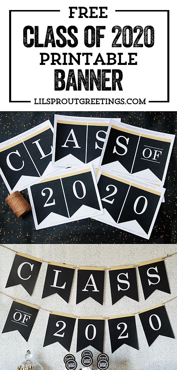 Free Class Of 2020 Graduation Party Printable Decorations 