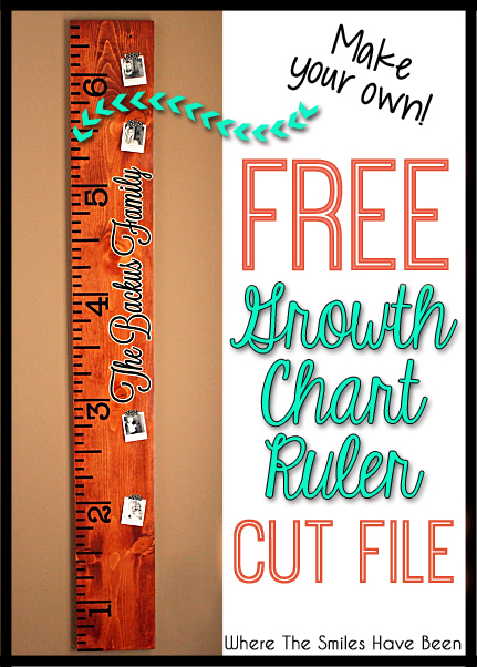 Free DIY Growth Chart Ruler Cut File