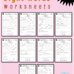 Free Pre K Dolch Sight Words Worksheets Set 1