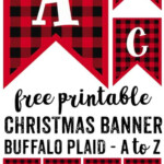 Free Printable Buffalo Plaid Christmas Banner Letters