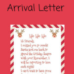 Free Printable Elf On The Shelf Arrival Letter Christmas