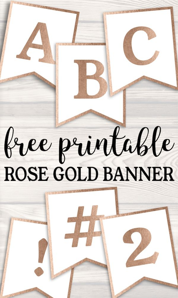 Free Printable Rose Gold Banner Template Free Printables 