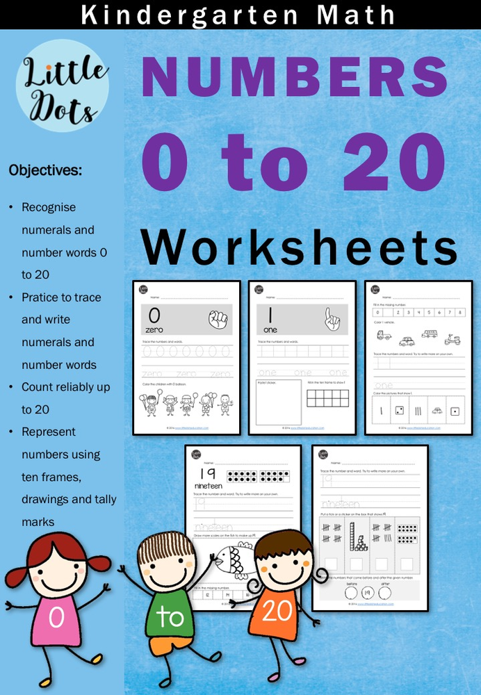 Kindergarten Numbers 0 To 20 Worksheets And Activities