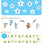 Letter Recognition Phonics Worksheet R lowercase