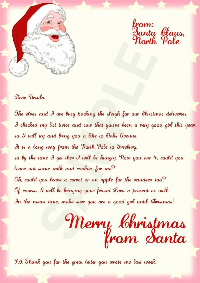 Letters From Santa Template Unique Letter From Santa 