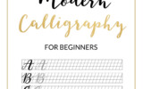 Modern Calligraphy Practice Sheet Downloadable