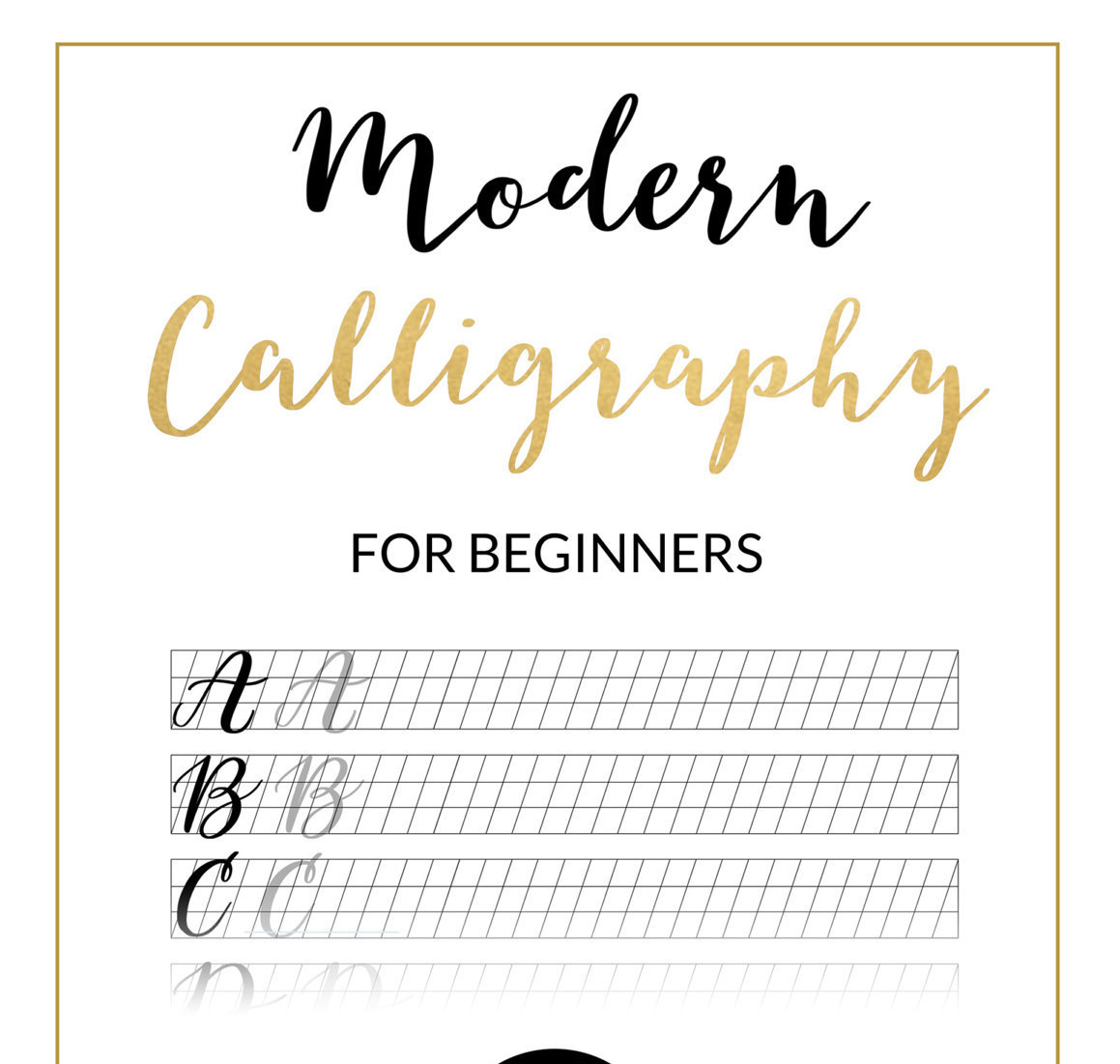 Modern Calligraphy Practice Sheet Downloadable 