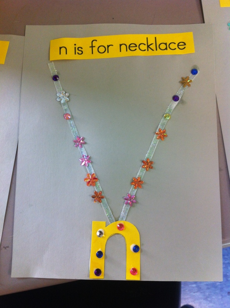 N Is For Necklace Lowercase N Letter N Crafts Letter A 