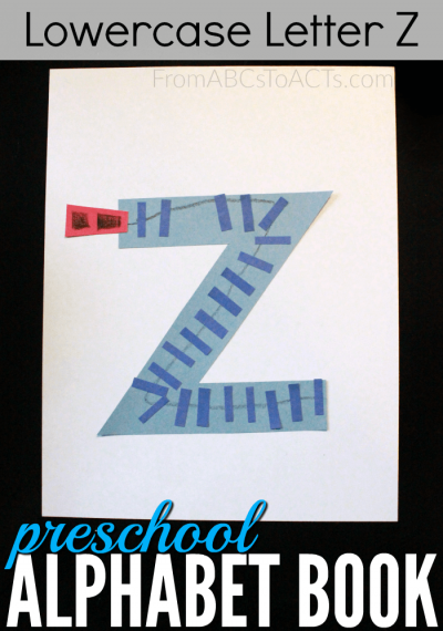 Preschool Alphabet Book Lowercase Letter Z From ABCs To 