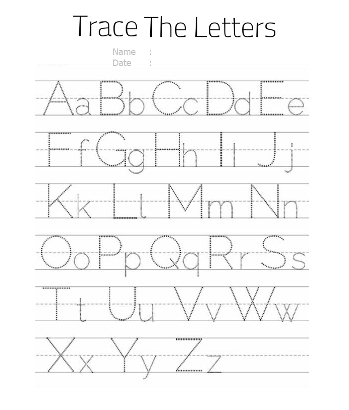 10 Best Free Printable Alphabet Tracing Letters