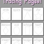 12 Shapes Tracing Worksheets Shape Coloring Pages