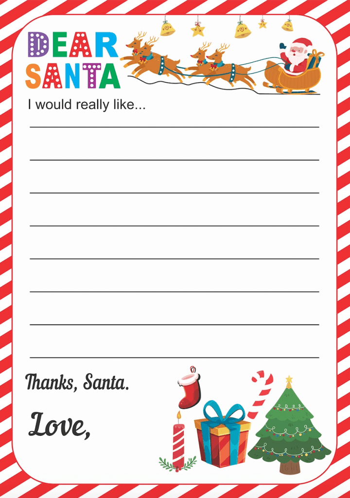 2 Dear Santa Letter Printables For Kids Of All Ages Free 