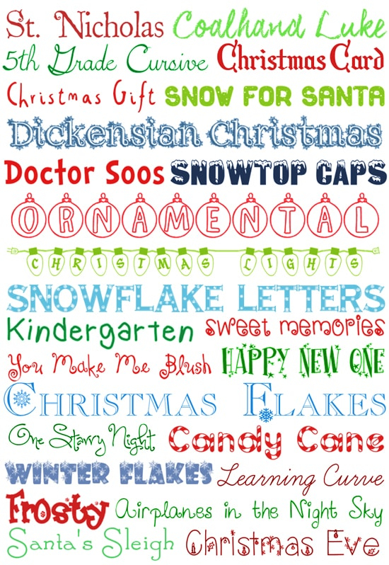 25 Christmas FREE Fonts How To Nest For Less 