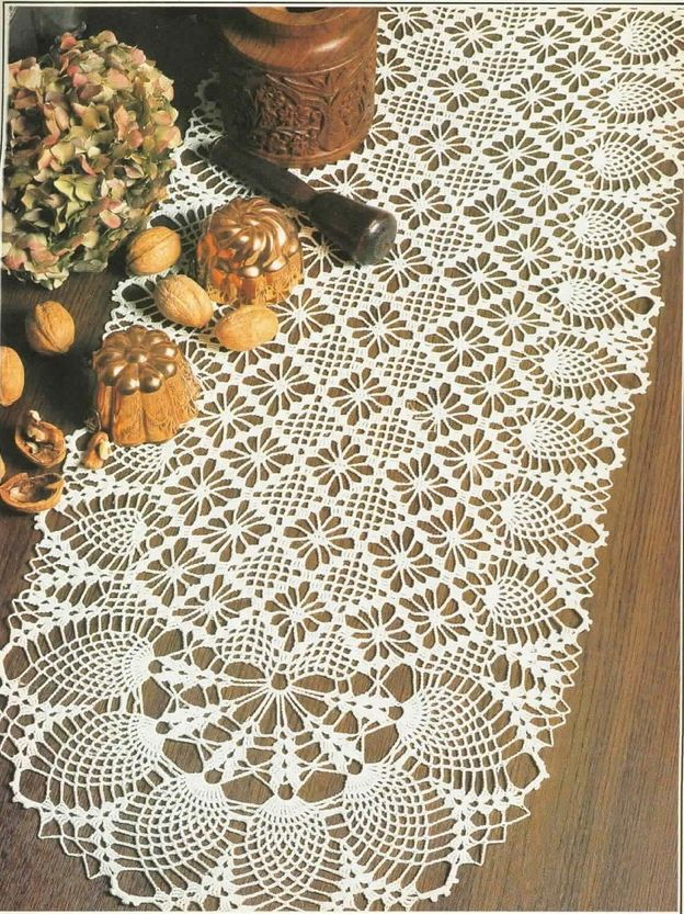 35 Creative Handmade Crochet Tablecloth Table Runner 