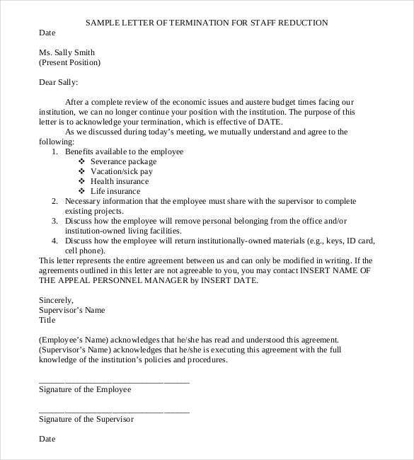 38 Free Termination Letter Templates PDF DOC Free 