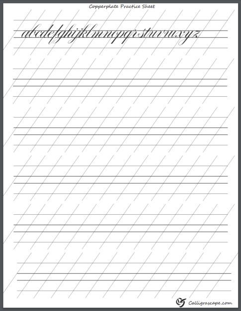 4 Free Printable Calligraphy Practice Sheets PDF Download