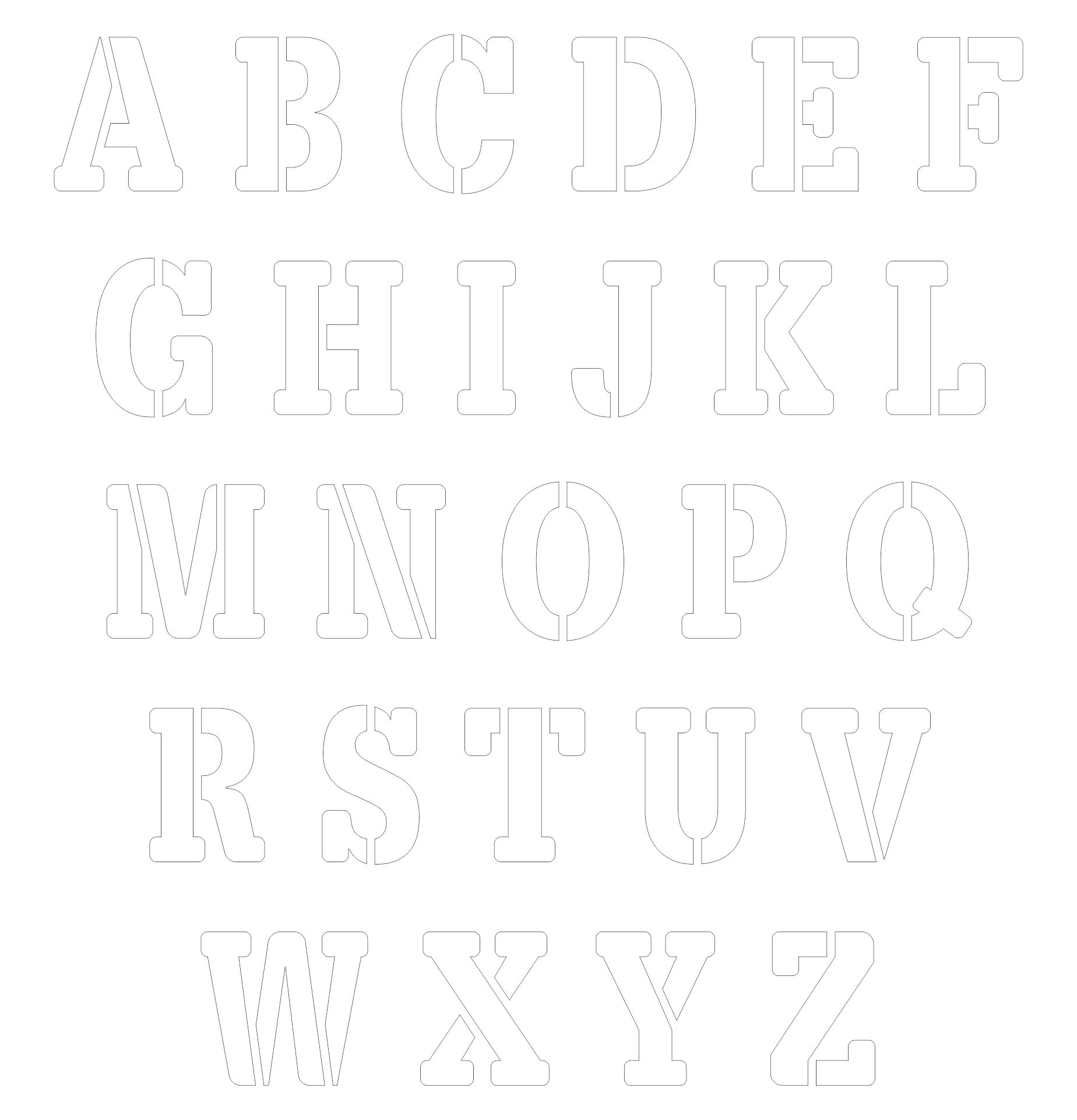 6 Best 8 Inch Letter Stencils Alphabet Printable 