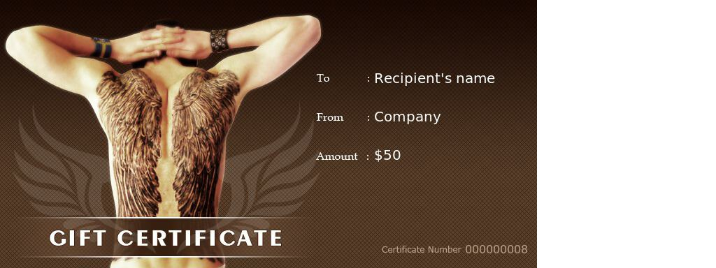 6 Tattoo Gift Certificate Templates Free Sample Templates