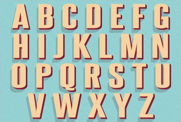 6 Vintage Alphabet Letters Free Premium Templates