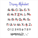 7 Disney Alphabet Letters Free PSD EPS Format
