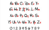 7 Disney Alphabet Letters Free PSD EPS Format