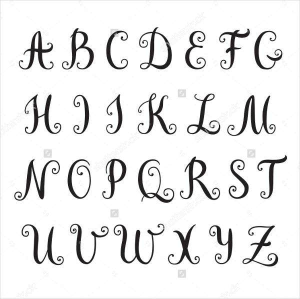 9 Fancy Alphabet Letters Free PSD EPS Format Download 