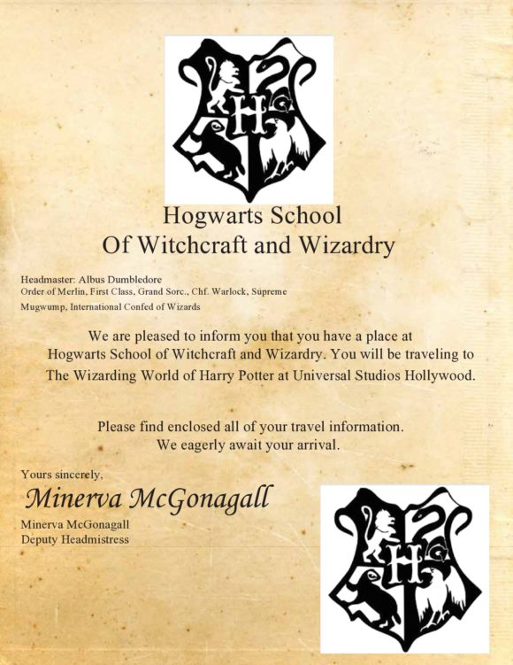 9 Harry Potter Hogwarts Letter Template Free Popular 
