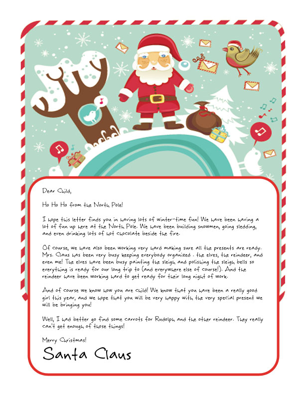 A Letter From Santa On Christmas Morning
