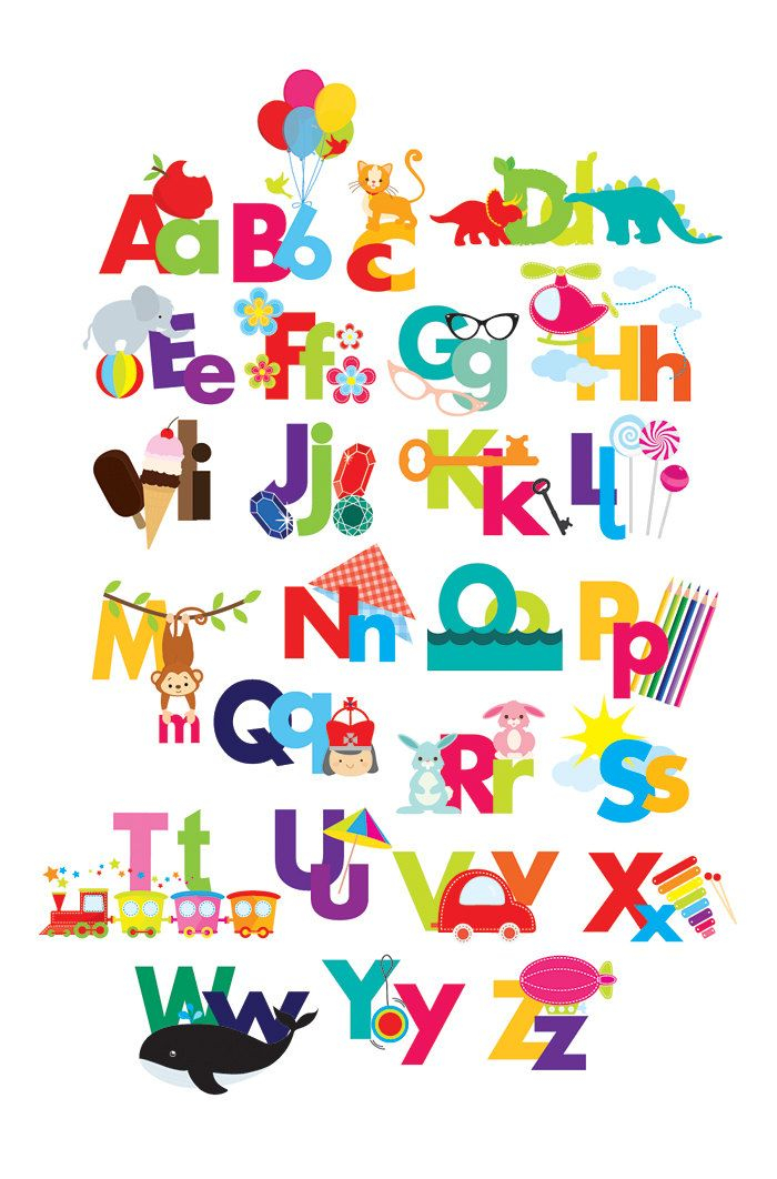 Alphabet Clipart Illustrated Alphabet Teaching Clip Art 