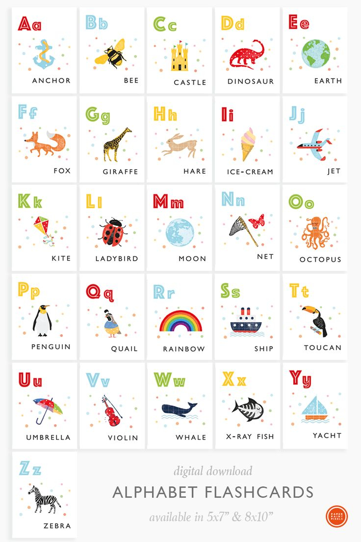 Alphabet Flashcards Printable Alphabet Letters Alphabet