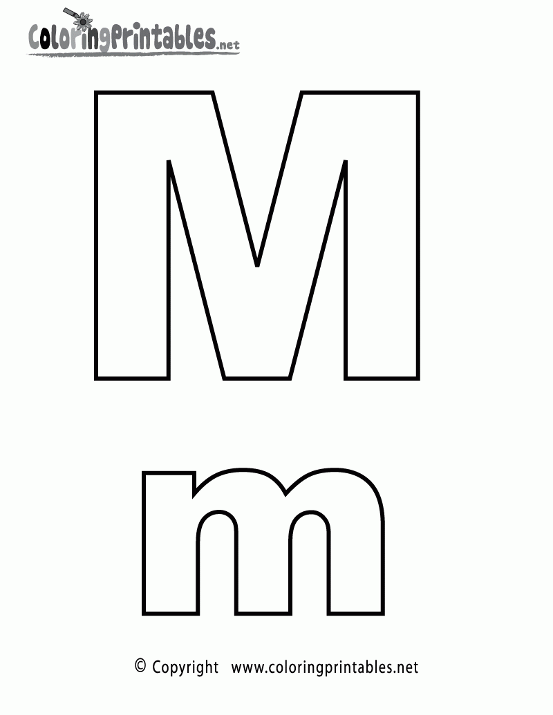 Alphabet Letter M Coloring Page A Free English Coloring 