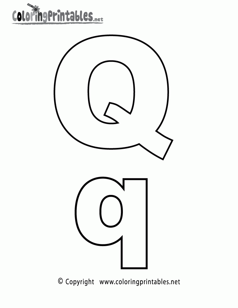 Alphabet Letter Q Coloring Page A Free English Coloring 