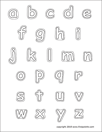 Alphabet Lower Case Letters Free Printable Templates 