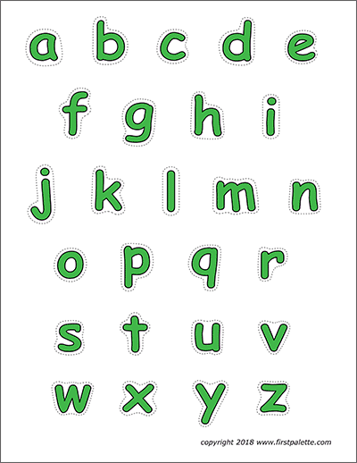 Alphabet Lower Case Letters Free Printable Templates 