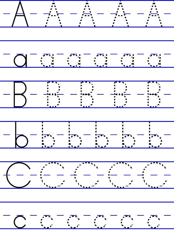 Alphabet Tracing Abc Letter Worksheets For Preschool 