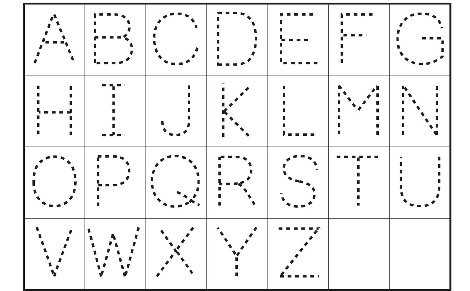 Alphabet Tracing Worksheets Free Printable Coloring Page 