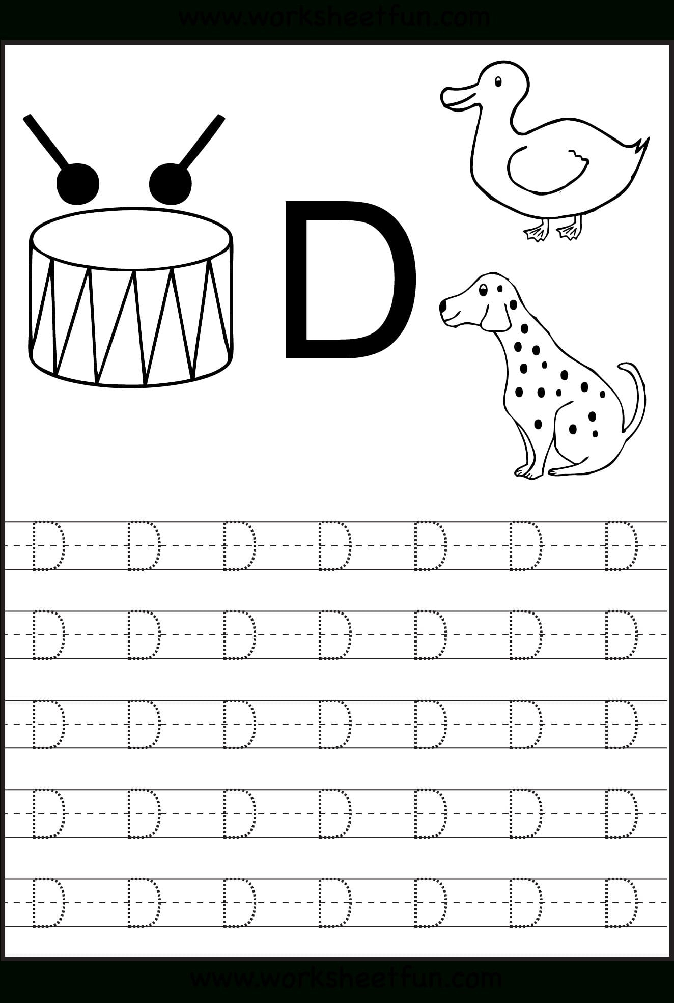 Alphabet Worksheets Preschool Tracing Printable Coloring 