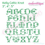Alphabets Embroidery Fonts Kelly Irish Celtic Knot
