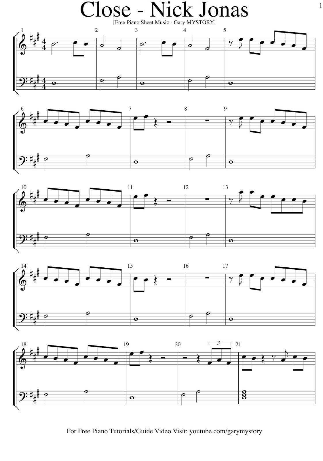 Best Free Printable Piano Sheet Music For Beginners With
