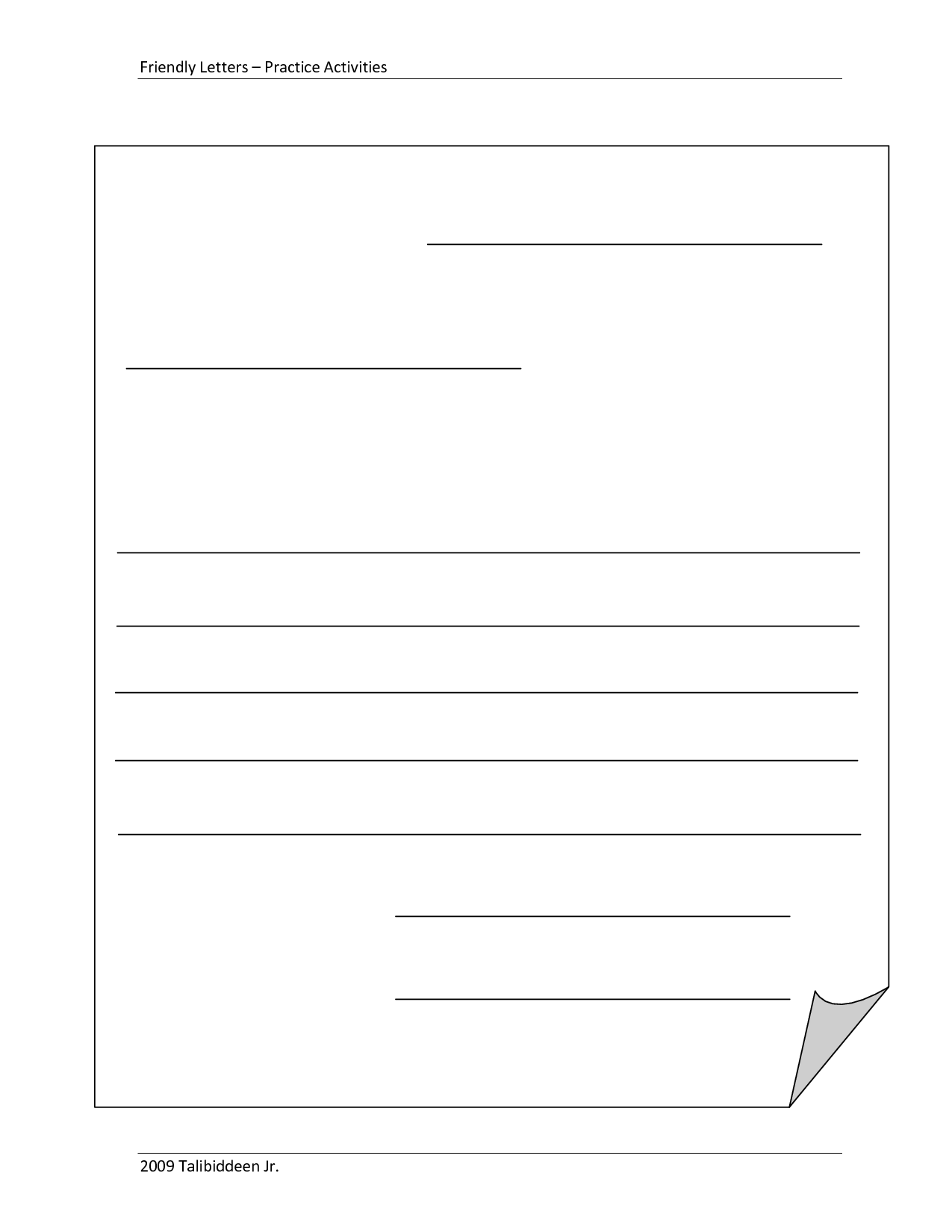 Blank Letter Template For Kids Blank Template Friendly 