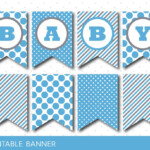 Blue Banner Party Banner Birthday Banner Baby Shower