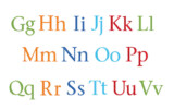 Childrens Alphabet Wall Stickers Upper And Lower Case By