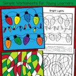Christmas Color By Number Worksheets Mamas Learning Corner