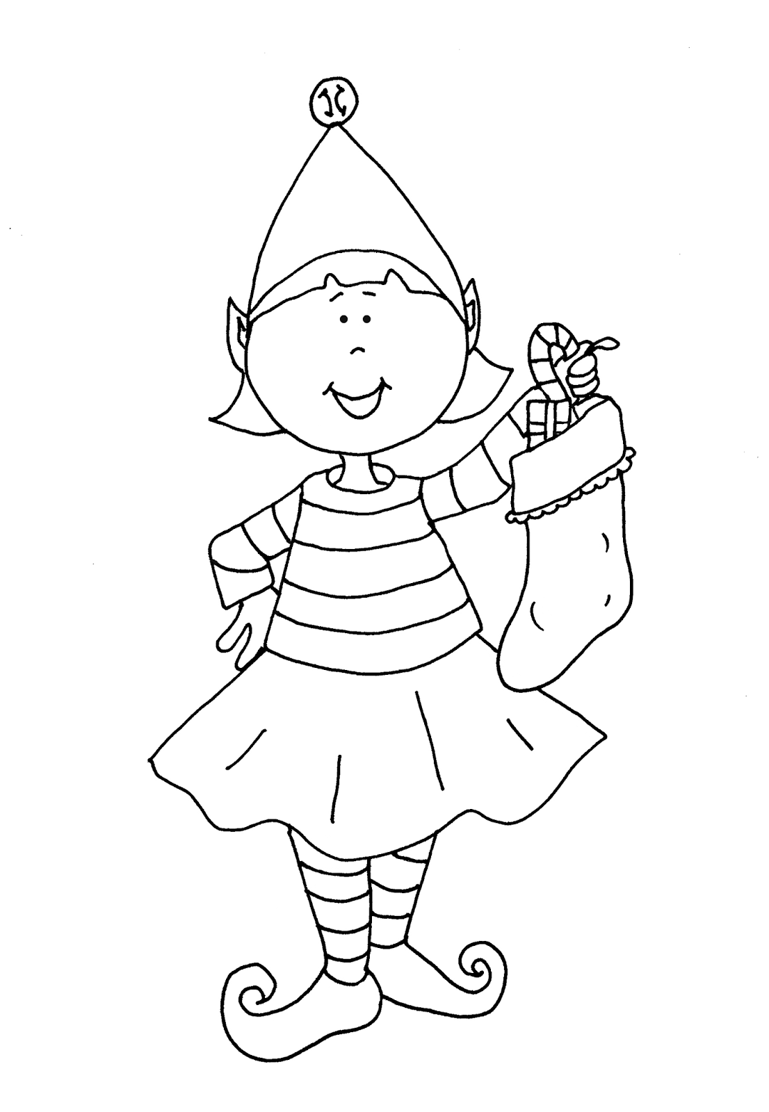 Collection Of Elf PNG Black And White PlusPNG