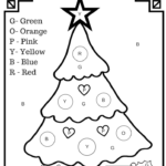 Color By Letter Christmas Tree Free Printable Worksheet