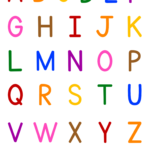 Colorful ABC Alphabet Flashcard For Kindergarten Kids