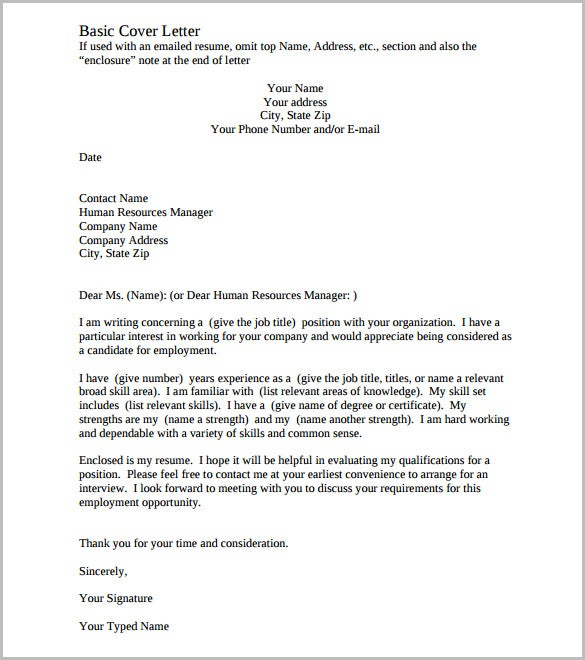 Cover Letter Template 17 Free Word PDF Documents 