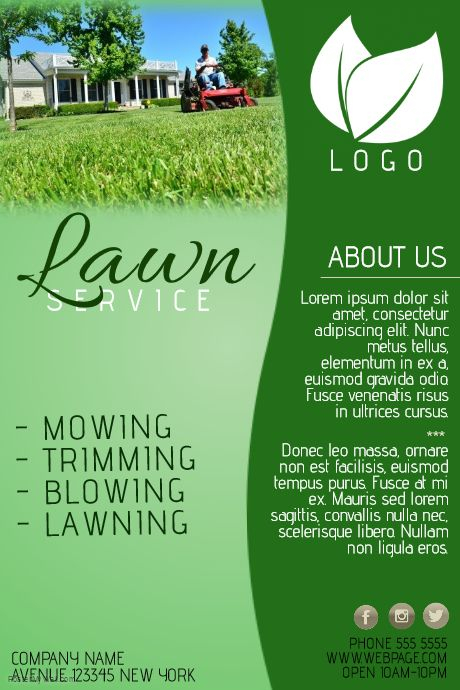 Create Amazing Lawn Care Flyers By Customizing Our Easy To 