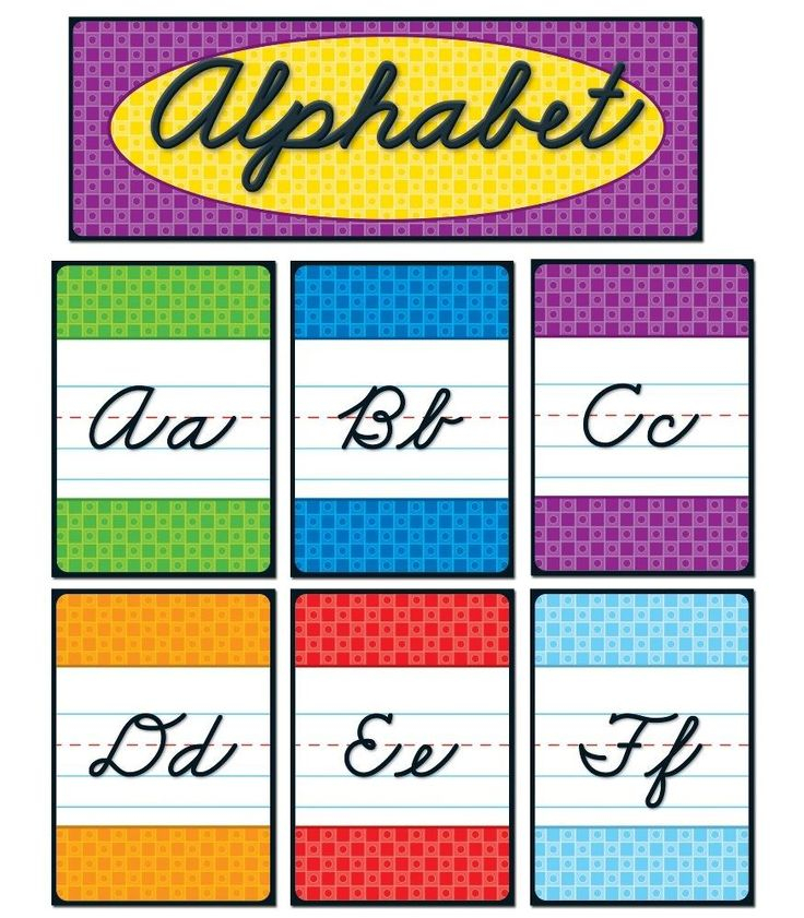 Cursive Alphabet Bulletin Board Set Cursive Alphabet 